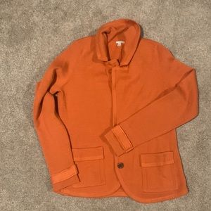Nordstrom, Burnt Orange Sweater Blazer, Size L